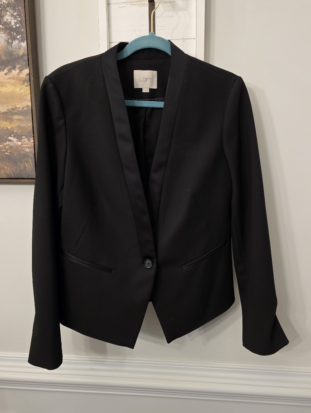 Loft Ann Taylor Black Tuxedo Blazer Size 10